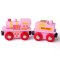 Bigjigs Rail Rosa Lokomotive mit Tender