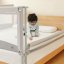 Barierka do łóżka Monkey Mum® Economy - 120 cm - jasnoszara