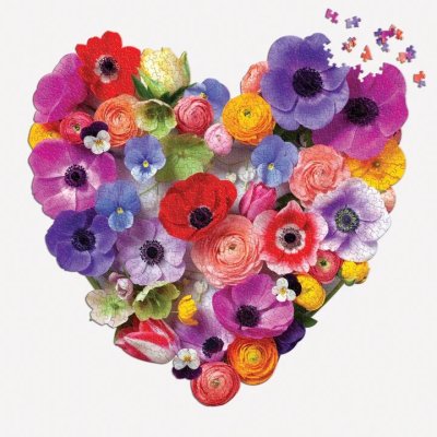 Puzzle Galison Cœur Floral 750 pièces