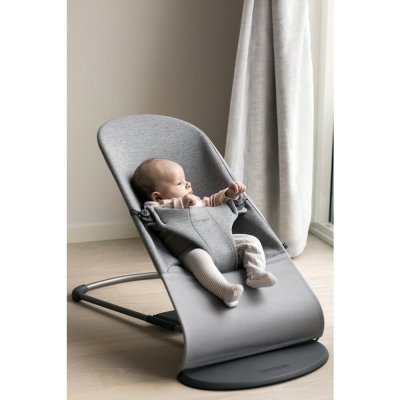 BABYBJÖRN Babywippe Bliss Hellgrau 3D Jersey mit Spielzeug Soft Friends