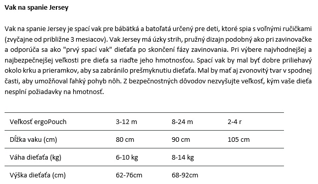 ERGOPOUCH Ujjú hálózsák biopamut Jersey Zabpehely Marle 8-24 m, 8-14 kg, 1 db