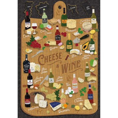 Ridley's Games Puzzle für Käse- und Weinliebhaber, 500 Teile