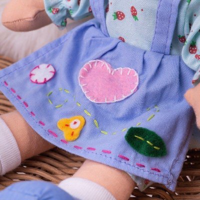 Bigjigs Toys Poupée en tissu Grace 28 cm