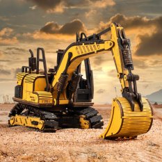 RoboTime 3D lesena mehanska sestavljanka Bager