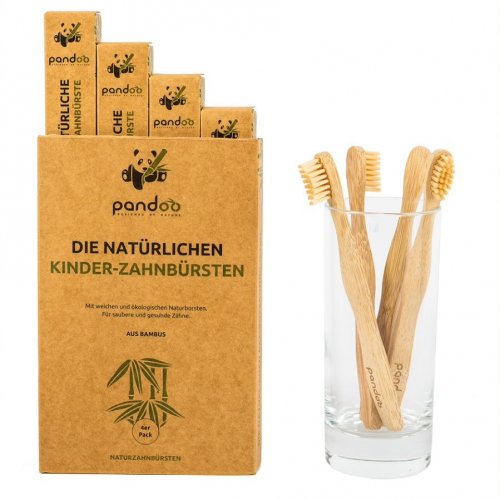 Četkica za zube od bambusa za djecu Medium Soft - 4 kom