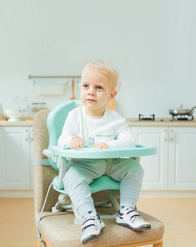 Детско столче за хранене за пътуване - Зелено