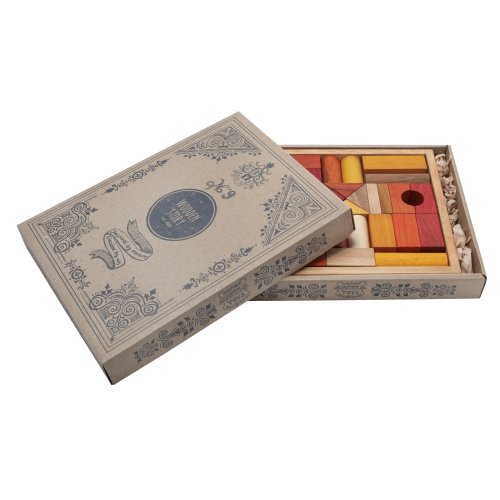Wooden Story Cubes dans la boîte en bois - 30 pcs - Coloré