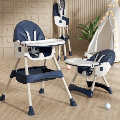 Silla de comedor infantil 2 en 1 Confort - Azul