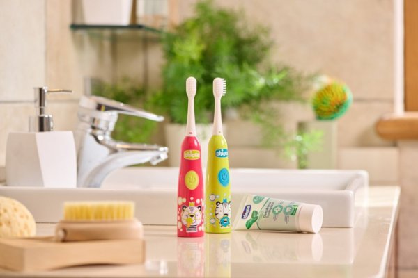 CHICCO Cepillo de dientes eléctrico infantil Tiger 3r+