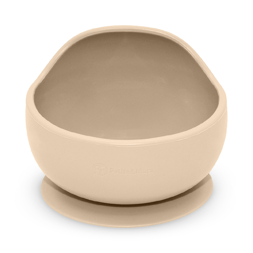 PETITE&MARS Silicone bowl with suction cup TAKE&MATCH Desert Sand 6m+