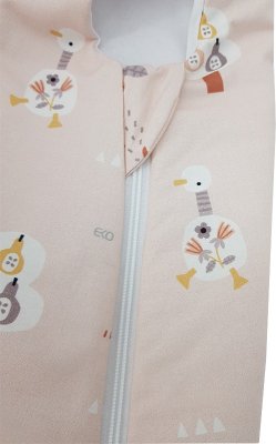 Schlafsack aus ECO-Baumwolle MEDIUM My Farm Powder Pink 50x75 cm 2,5 TOG