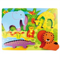 Bigjigs Toys Houten Safari Inlegpuzzel
