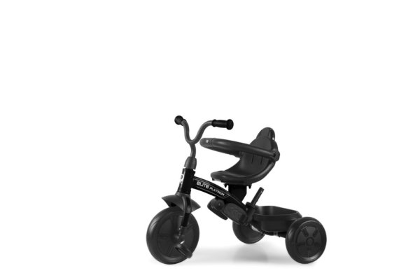 Rowerek trójkołowy QPLAY Elite Platinum Black, 6 w 1, wiek 10-72 miesięcy