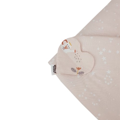 ECO double-sided cotton swaddling cloth My farm Powder pink 75x75 cm