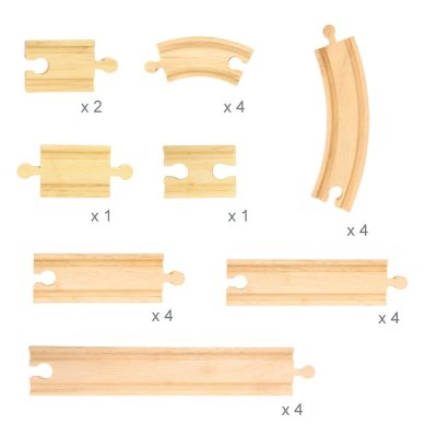 Bigjigs Rail Drewniane tory zestaw 24 elementy