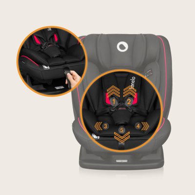 LIONELO Car Seat Aart i-Size (40-150 cm) Black Carbon Red