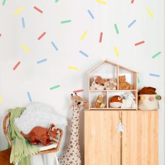 Autocolante pentru camera copiilor - confetti colorate
