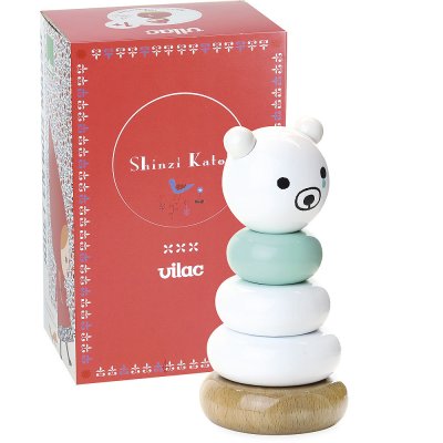 Vilac Holz Stapelturm Trauriger Teddy