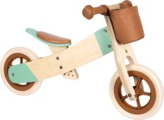 small foot Bicicletă de echilibru din lemn Maxi 2 în 1 maro