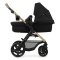 KINDERKRAFT Kombikinderwagen Moov 2 3in1 Pure Black - Schaumstoffräder