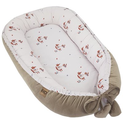 EKO Babynest bomull sammet Fox 90x60cm