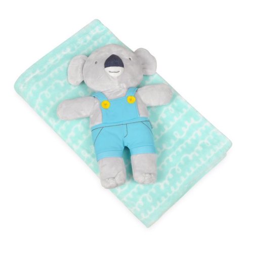 Cobertor BABYMATEX com brinquedo Koala Mint 75 x 100 cm