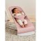 BABYBJÖRN Lounger Bliss Dusty pink Petal Woven, hellgraue Konstruktion
