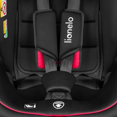 LIONELO Bilbarnstol Bastiaan i-Size (40-150 cm) Black Red