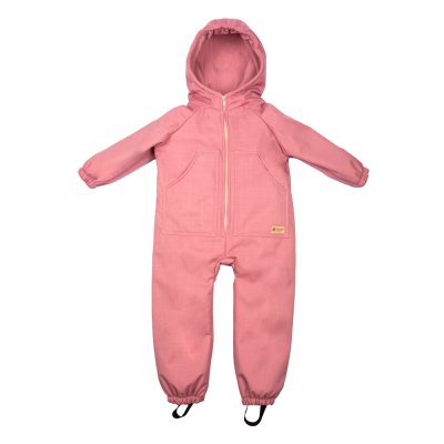 Monkey Mum® Softshell baby winteroverall met sherpa - Roze schaapje - maat 98/104, 110/116