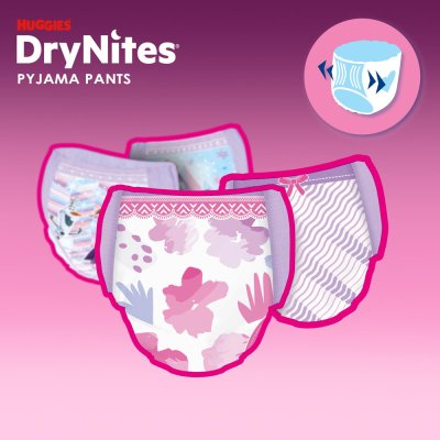 HUGGIES® Mutandina Pannolino Monouso DryNites MEGA 17-30 kg Girl, 26 pz, M