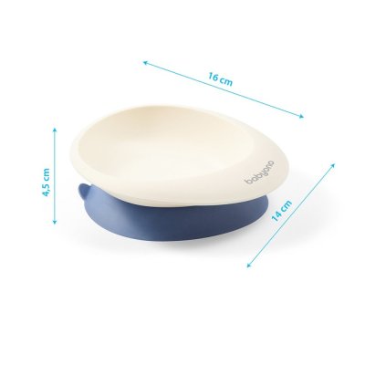BABYONO Miska z przyssawką i łyżeczką różowa 230 ml 6m+