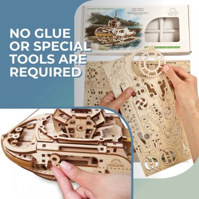 Ugears Drewniane Puzzle Mechaniczne 3D Holownik