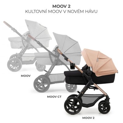 KINDERKRAFT Carrinho de Bebé Combinado Moov 2 3 em 1 Sand Beige - Rodas de Espuma
