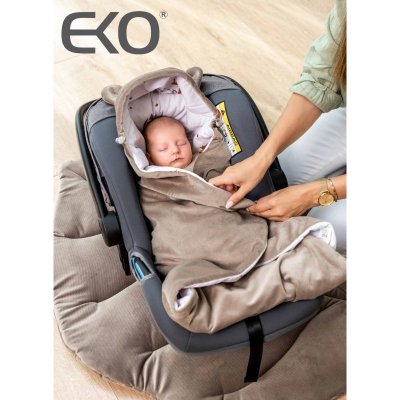 EKO Fußsack Wickel für Autositz VELVET Fox 110x100 cm