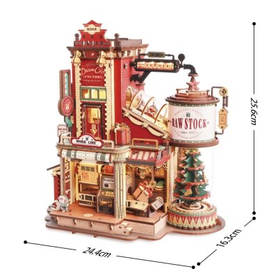 RoboTime Puzzle 3D en bois Boîte à musique Magique Usine de cadeaux