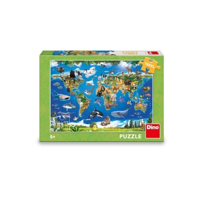 Dino Puzzle Mapa dos Animais 100 Peças XL