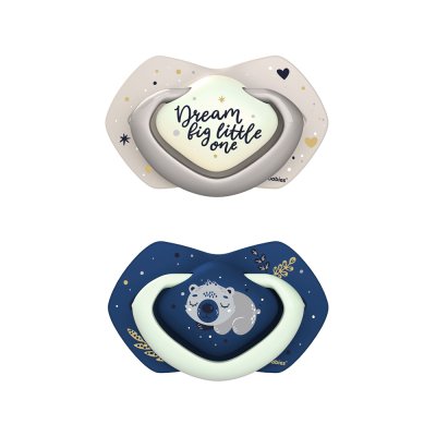 CANPOL BABIES Set symmetrischer Silikon-Schnuller Light touch 0-6m Sleepy Koala blau