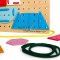 Bigjigs Toys Fa fűzős játék Geometriai formák