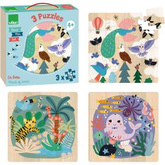 Vilac Puzzle en bois Mer Terre Air