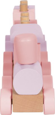 small foot Navliekanie Drevený vláčik ružový