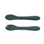 PETITE&MARS Juego de comedor silicona TAKE&MATCH 2 cuencos + cubiertos Misty Green 6m+