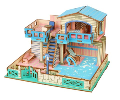Woodcraft Drewniane puzzle 3D Willa na wyspie Lembongon