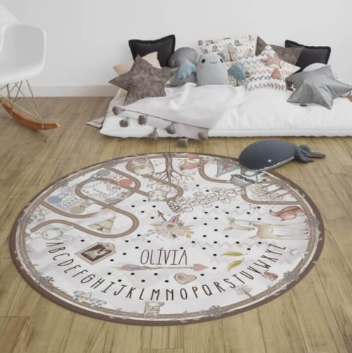 Playmat for children in the children's room - Animals in the forest
