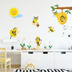 Detské samolepky na stenu - Včelie kráľovstvo N.1 - 49x52cm+doplnky