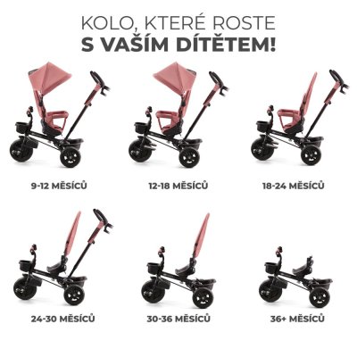 KINDERKRAFT Aveo tricikli, rózsaszín