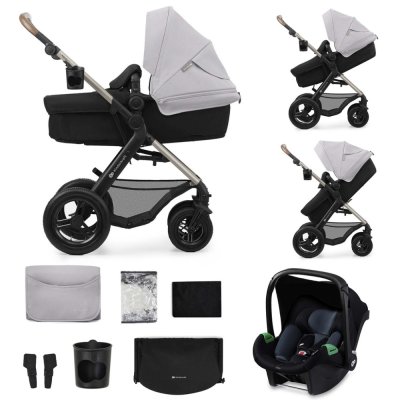 KINDERKRAFT Kombikinderwagen Moov 2 Air 3in1 Moonlight Grey :: Monkey Mum
