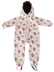 Monkey Mum® Softshell jumpsuit membránnal - Foxes on gomba - méret 98/104, 110/116