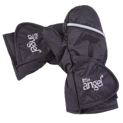 Guanti con pollice Outlast® - nero-ricamo grigio