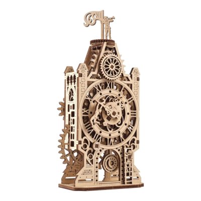 Ugears 3D Drewniane Puzzle Mechaniczne Wieża Zegarowa
