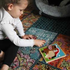 Bigjigs Toys Lovas betétes puzzle